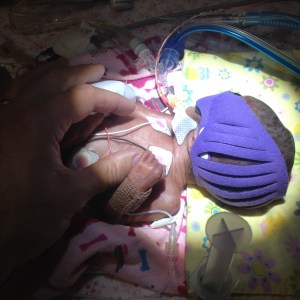 Hanging with London during the Super Bowl. 